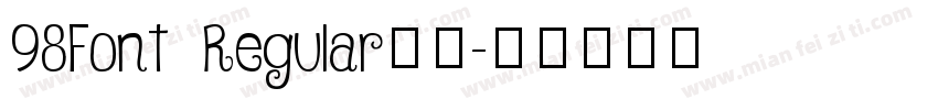 98Font Regular字体字体转换